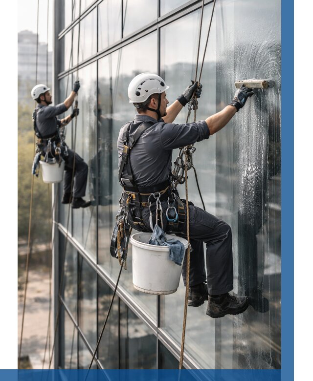 Мойка сплошного остекления в Горячем Ключе, заказать от 310 р.| ВЫСОТНИК-Грч