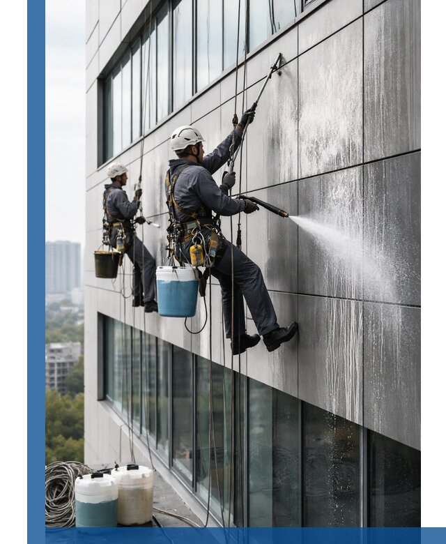 Профессиональная мойка вентилируемых фасадов в Горячем Ключе