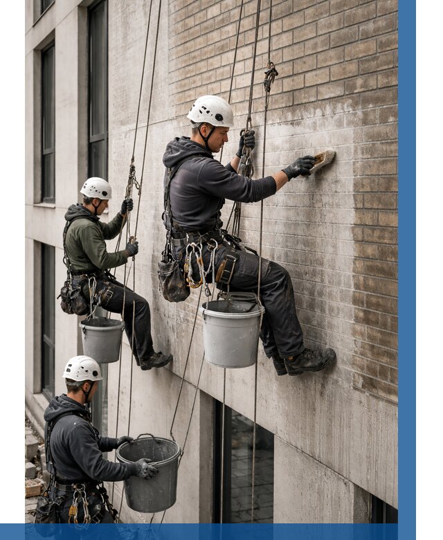 Удаление высолов с фасада в Горячем Ключе от 258 р. | ВЫСОТНИК-Грч