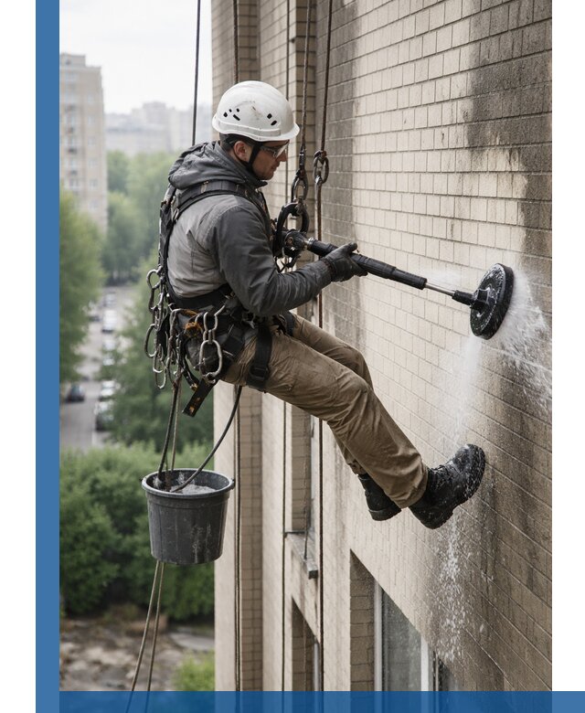 Очистка фасада от копоти в Горячем Ключе профессионально и безопасно