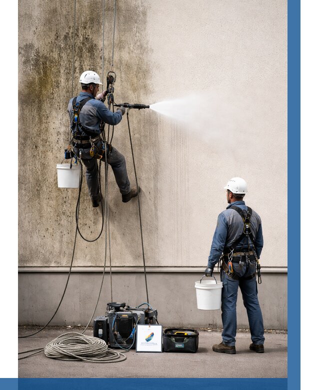 Очистка фасада от плесени в Горячем Ключе от 310 р. | ВЫСОТНИК-Грч