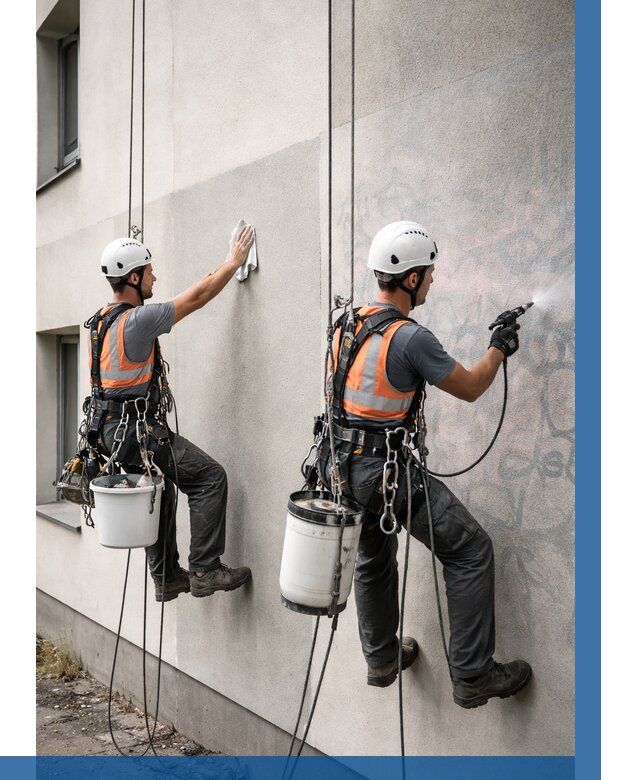 Антиграффити покрытие фасада в Горячем Ключе от 620 р. | ВЫСОТНИК-Грч