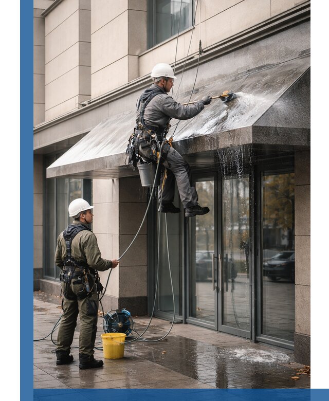 Профессиональная мойка козырьков и навесов в Горячем Ключе