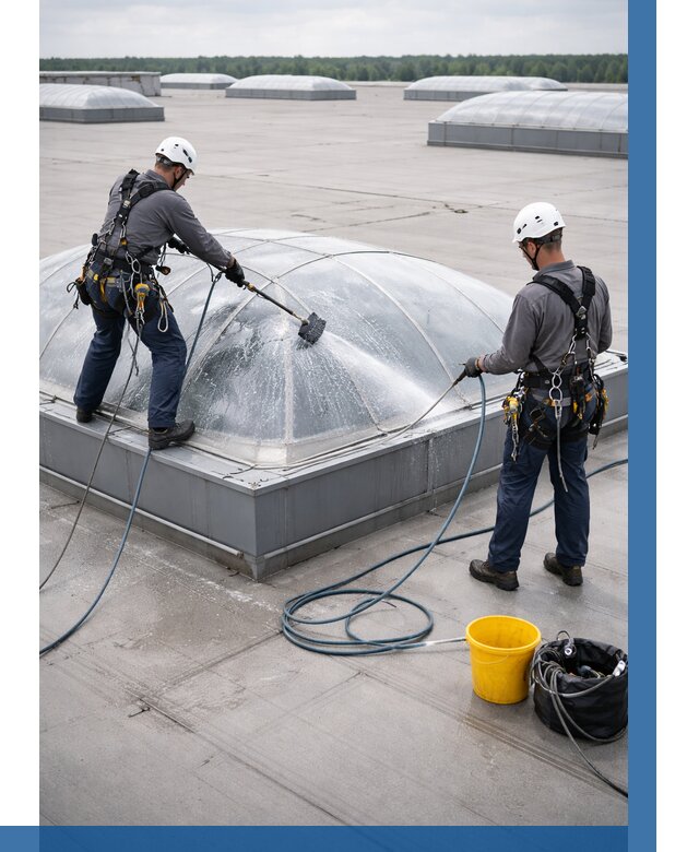 Мойка зенитных фонарей в Горячем Ключе, заказать от 4650 р. | ВЫСОТНИК-Грч