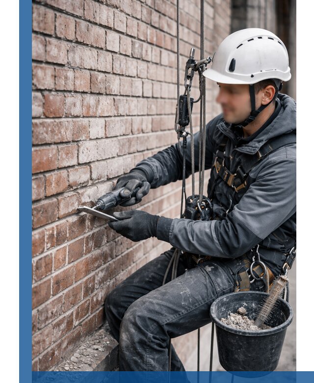 Расшивка кирпичных швов фасадов и стен, ремонт в Горячем Ключе