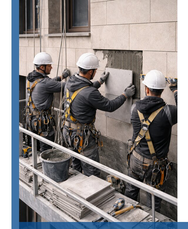 Ремонт облицовки фасада плиткой в Горячем Ключе с гарантией