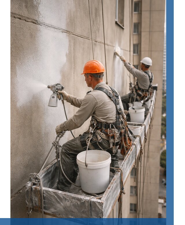 Грунтовка фасада на высоте в Горячем Ключе от 124 р. | ВЫСОТНИК-Грч