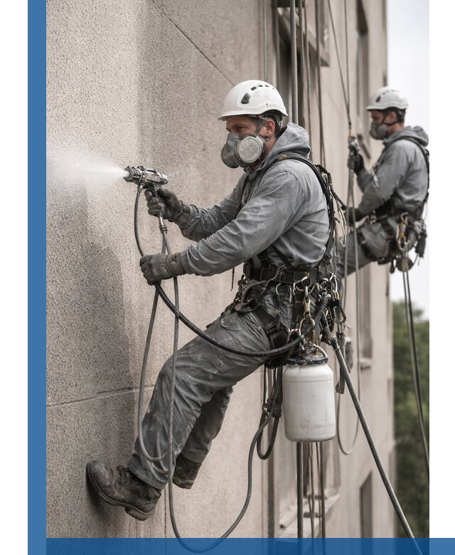 Безвоздушная покраска фасадов зданий в Горячем Ключе профессионально