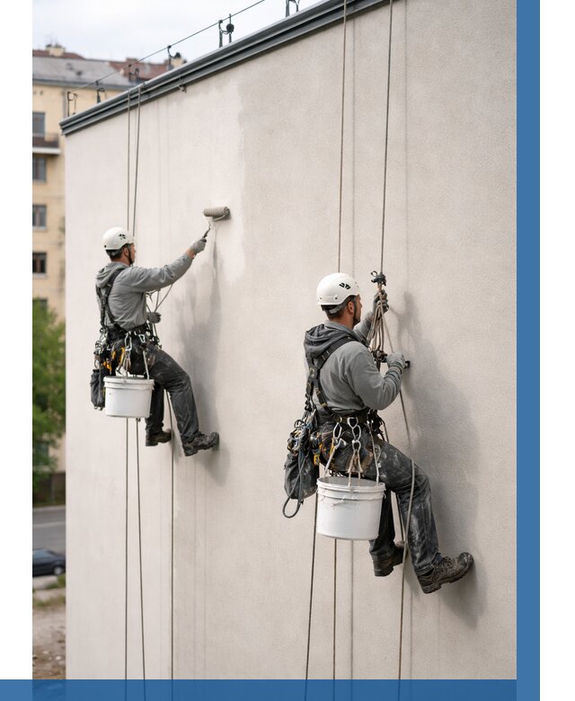 Покраска оштукатуренного фасада в Горячем Ключе от 331 р. | ВЫСОТНИК-Грч