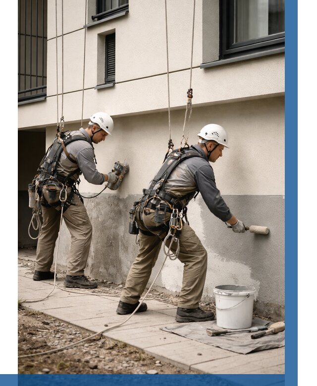 Окраска цоколя здания в Горячем Ключе от 465 р. под ключ | ВЫСОТНИК-Грч