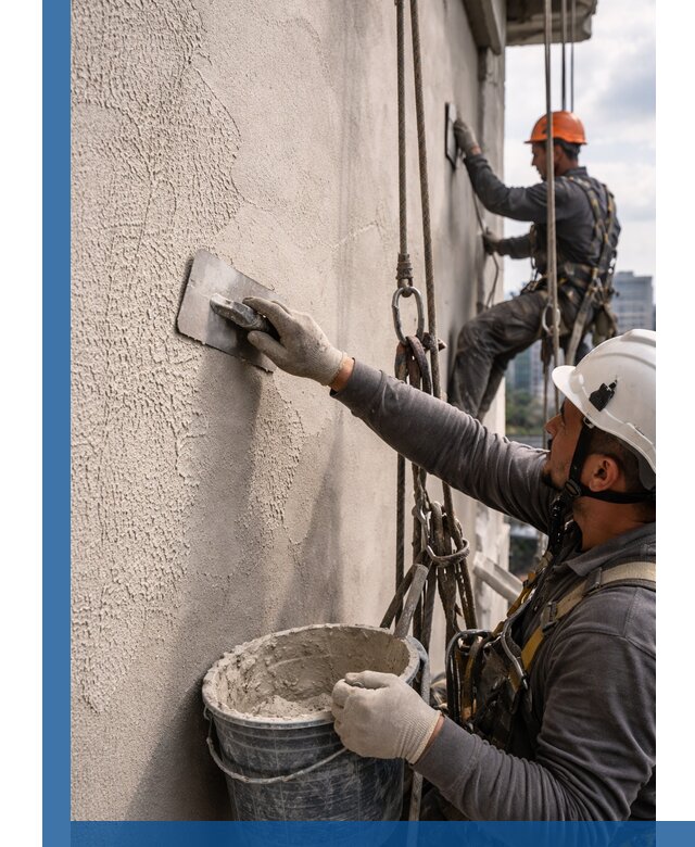 Декоративная штукатурка фасада с утеплением и защитой в Горячем Ключе