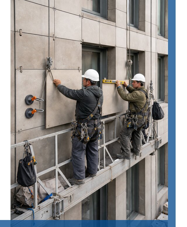 Монтаж керамогранита на фасад в Горячем Ключе от 2583 р. | ВЫСОТНИК-Грч