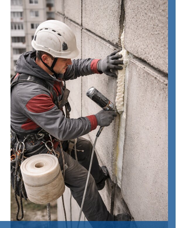 Утепление межпанельных швов в Горячем Ключе от 723 р. | ВЫСОТНИК-Грч