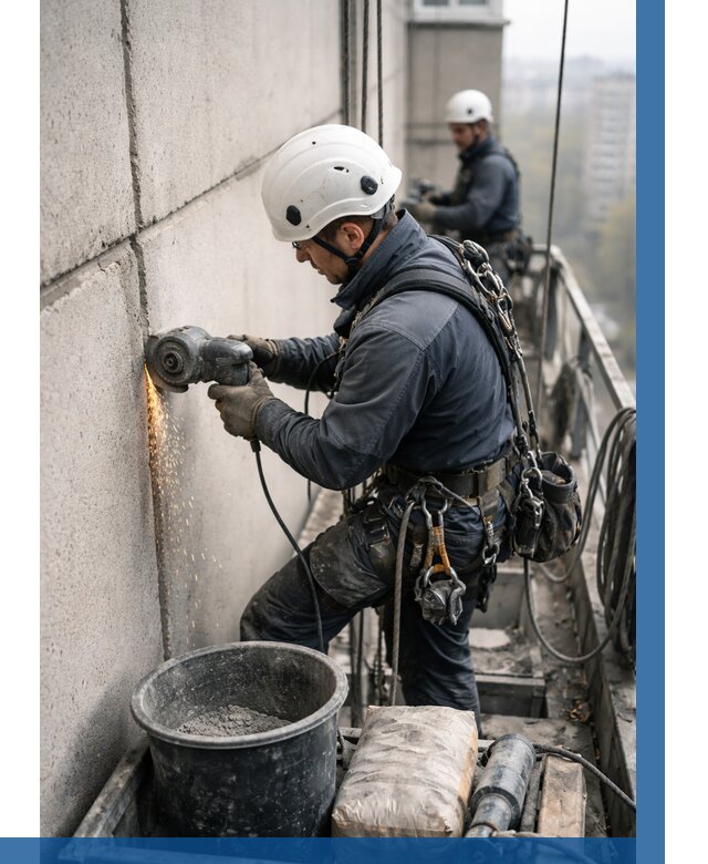 Штробление межпанельных швов в Горячем Ключе от 1240 р. | ВЫСОТНИК-Грч