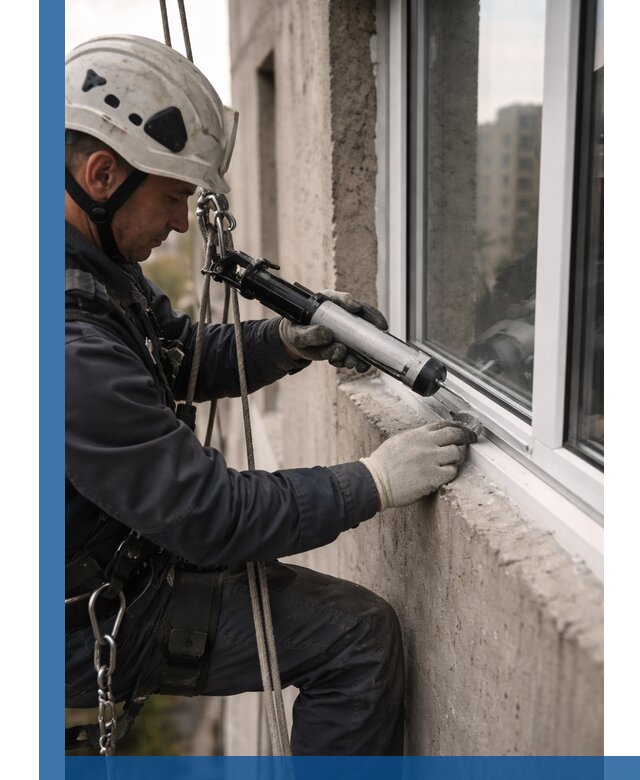 Герметизация оконных швов снаружи в Горячем Ключе профессионально