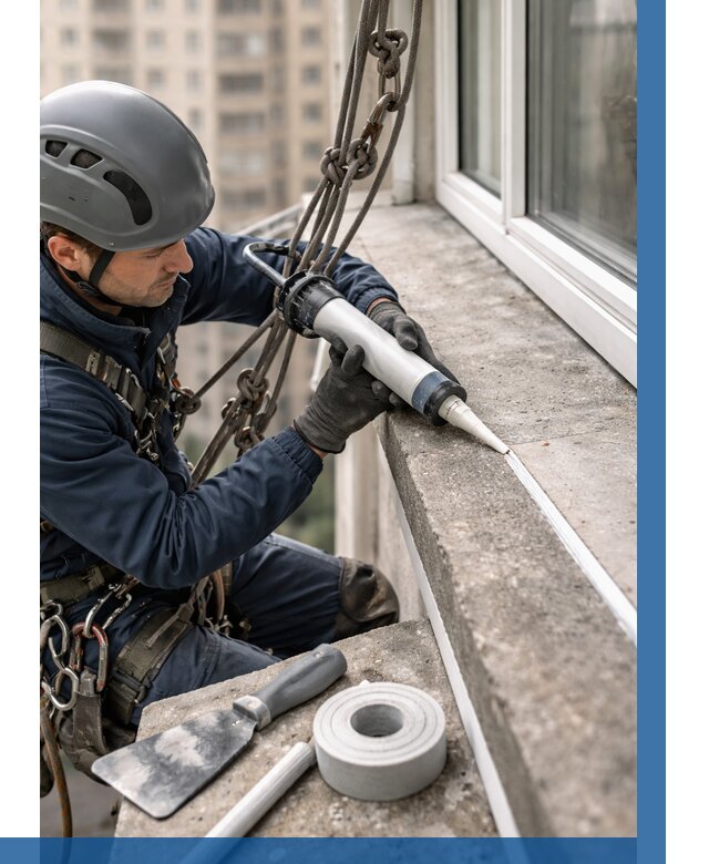 Герметизация балконного козырька в Горячем Ключе от 4650 р. | ВЫСОТНИК-Грч