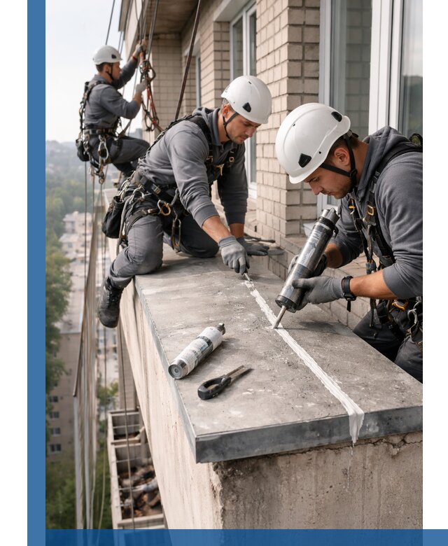 Герметизация балконного козырька в Горячем Ключе профессионально