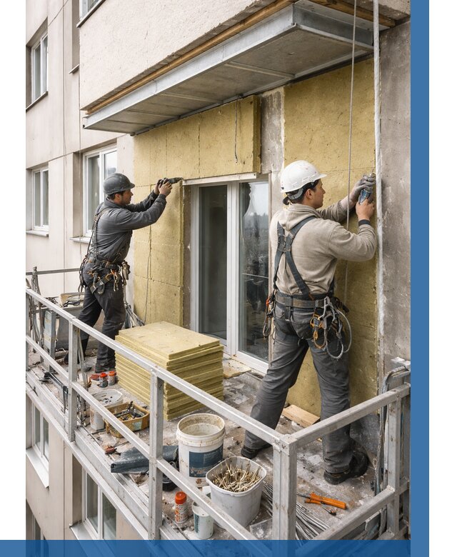 Утепление балкона снаружи в Горячем Ключе от 1653 р. под ключ ВЫСОТНИК-Грч