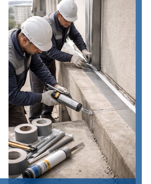 Герметизация примыкания балкона в Горячем Ключе от 4650 р. | ВЫСОТНИК-Грч