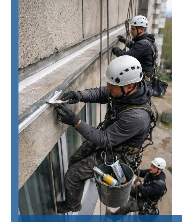 Герметизация примыкания балкона в Горячем Ключе под ключ с гарантией