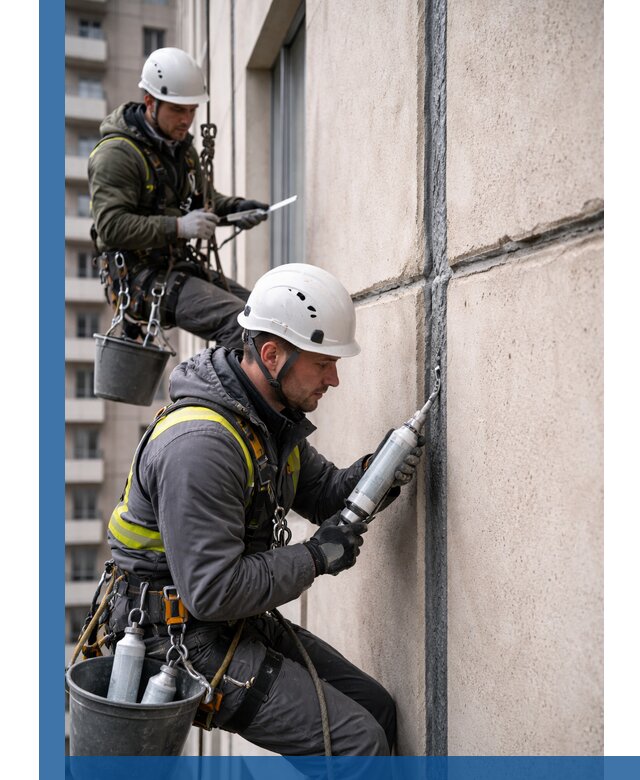 Герметизация деформационных швов фасада в Горячем Ключе качественно