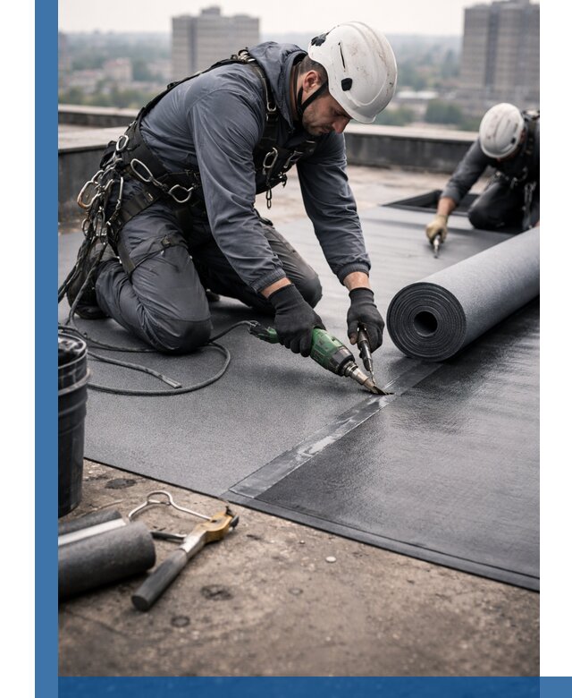 Ремонт мягкой кровли в Горячем Ключе с выездом промальпинистов