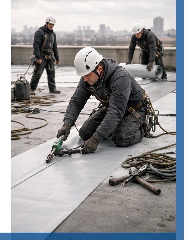 Ремонт мембранной кровли в Горячем Ключе от 1860 р./м2 | ВЫСОТНИК-Грч