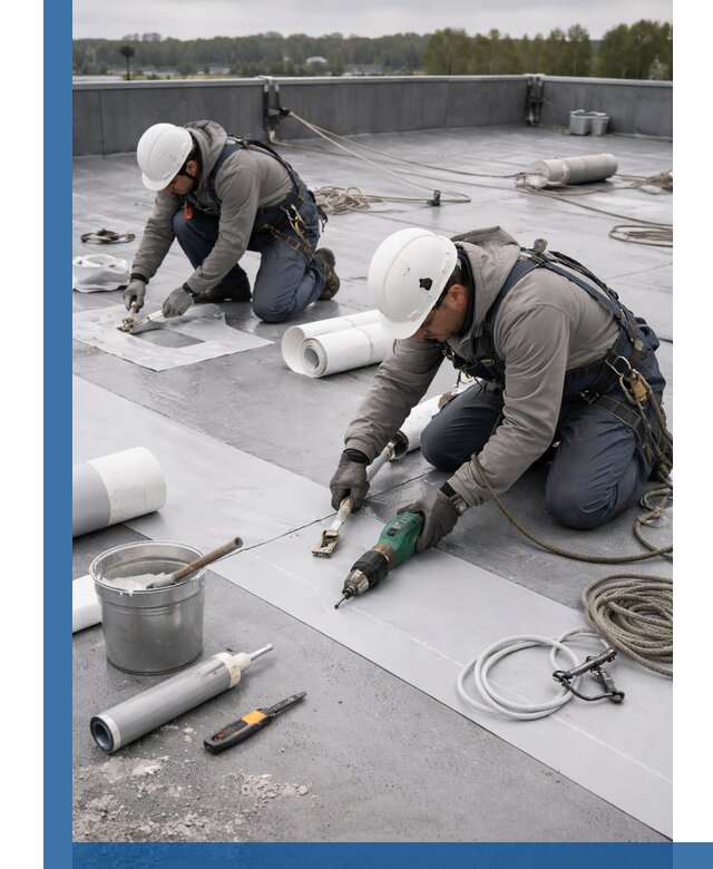 Ремонт мембранной кровли в Горячем Ключе качественно и с гарантией