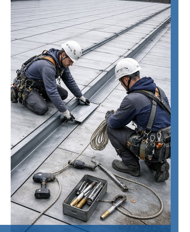 Ремонт фальцевой кровли в Горячем Ключе от 723 р. | ВЫСОТНИК-Грч