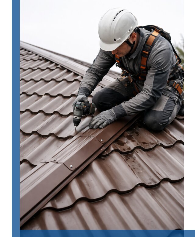 Ремонт металлочерепицы на крыше в Горячем Ключе профессионально