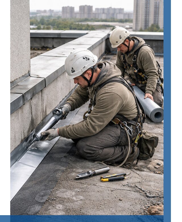 Ремонт кровельных примыканий в Горячем Ключе от 1240 р. | ВЫСОТНИК-Грч