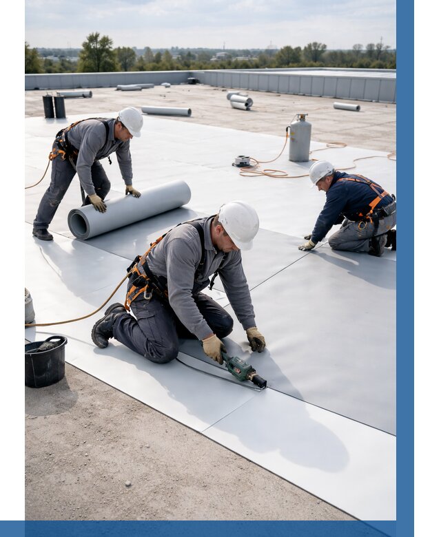 Монтаж мембранной кровли под ключ в Горячем Ключе от 1240 р. | ВЫСОТНИК-Грч