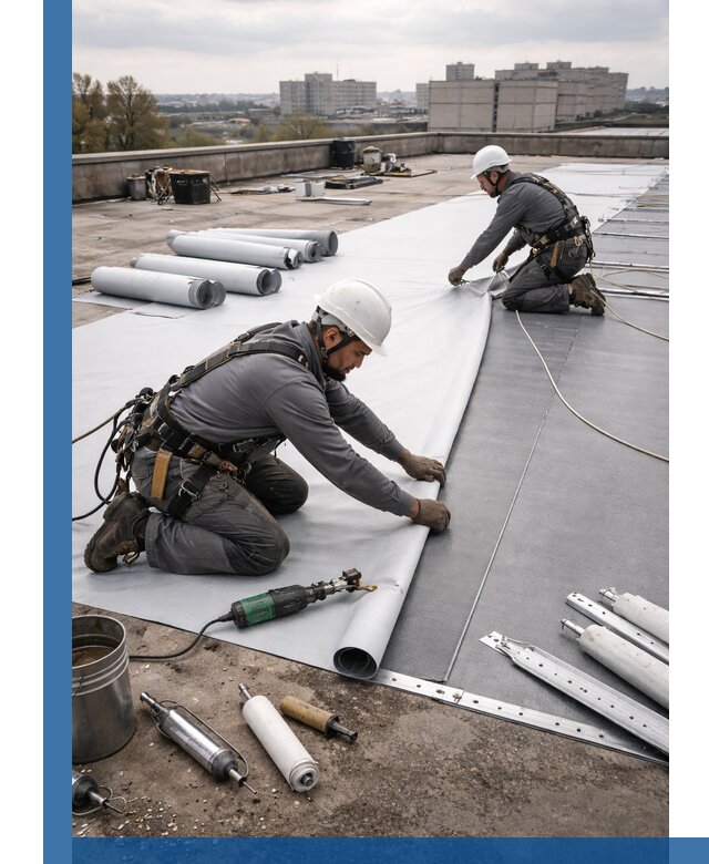 Монтаж мембранной кровли в Горячем Ключе для промышленных зданий