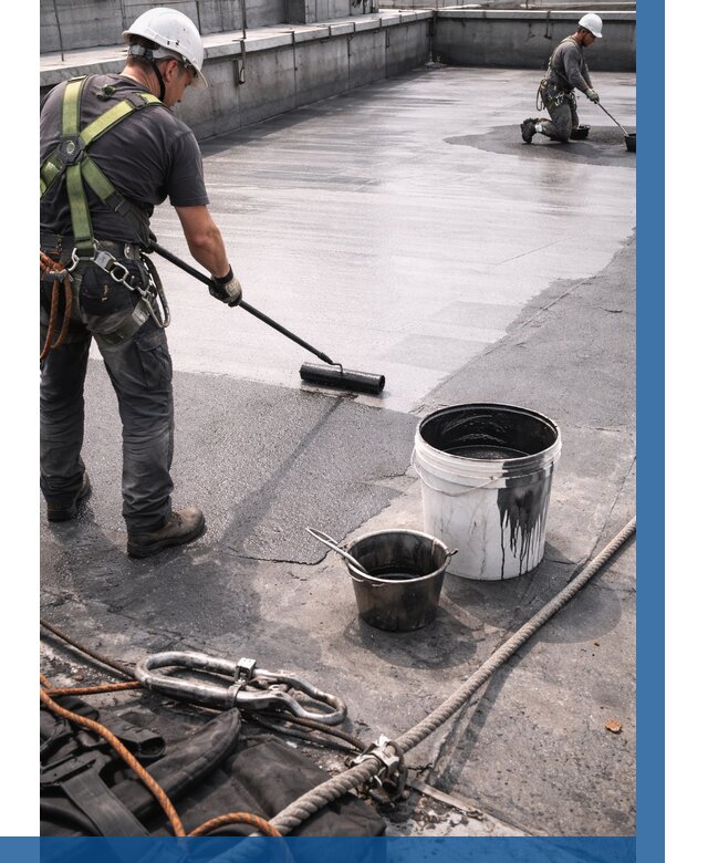 Гидроизоляция кровли жидкой резиной в Горячем Ключе от 517 р. | ВЫСОТНИК-Грч