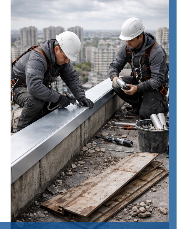 Замена парапетных крышек под ключ в Горячем Ключе от 1240 р. | ВЫСОТНИК-Грч