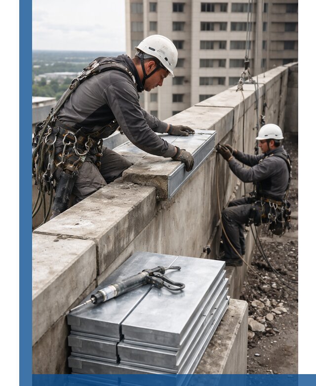 Замена парапетных крышек и установка новых в Горячем Ключе