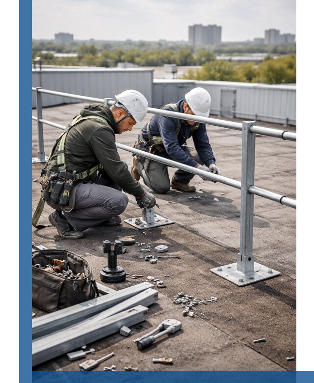 Монтаж кровельного ограждения в Горячем Ключе под ключ с гарантией