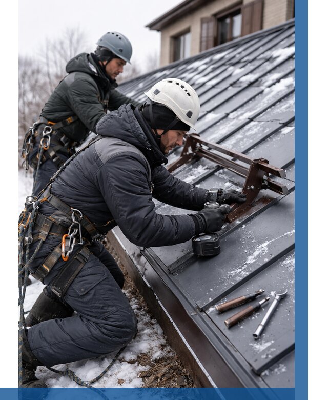 Монтаж снегозадержателей в Горячем Ключе от 465 р. | ВЫСОТНИК-Грч