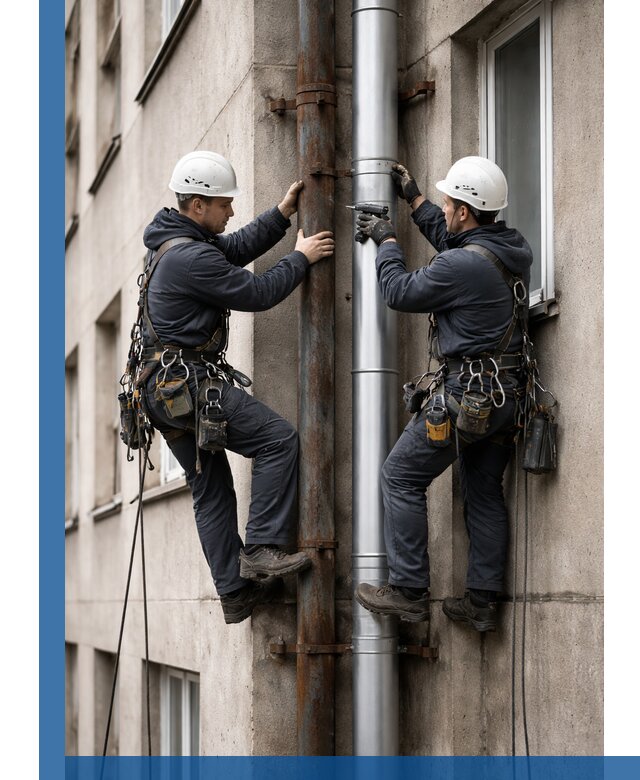 Замена водосточных труб в Горячем Ключе: монтаж и демонтаж под ключ