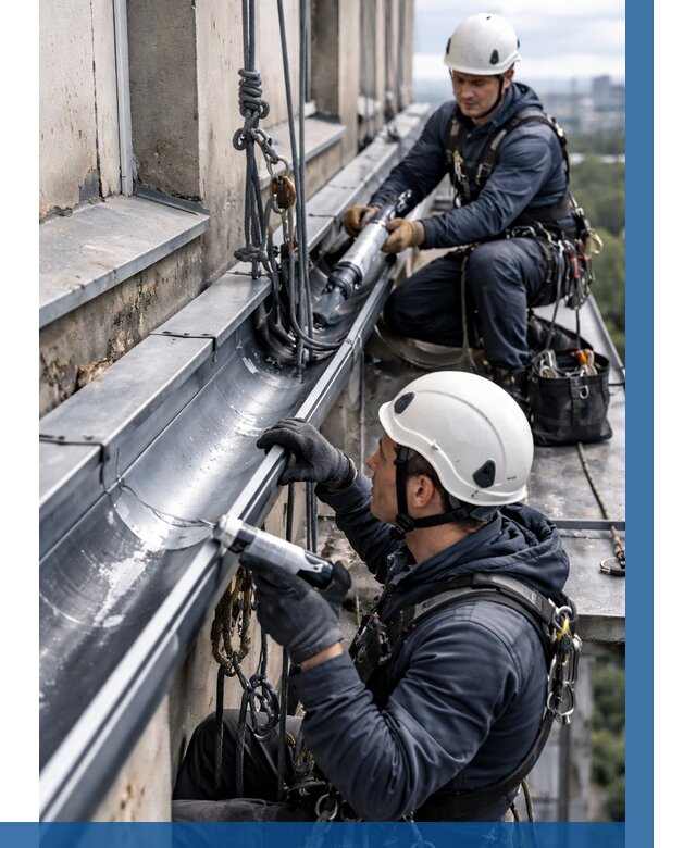 Ремонт водосточных желобов в Горячем Ключе от 6716 р. | ВЫСОТНИК-Грч