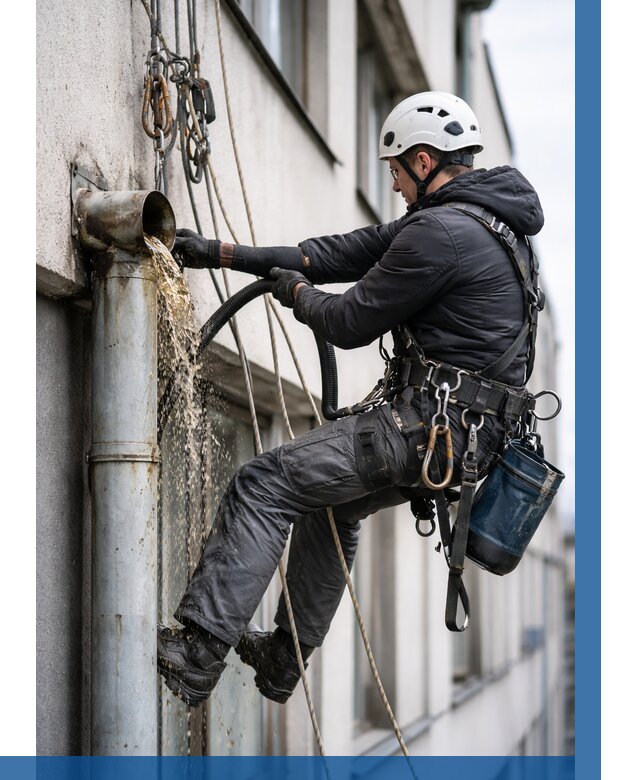 Прочистка водосточных труб в Горячем Ключе от 3617 р. | ВЫСОТНИК-Грч