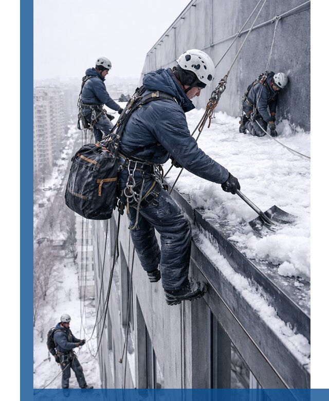 Абонентское обслуживание кровли зимой в Горячем Ключе регулярный уход