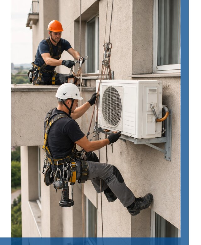 Монтаж внешнего блока кондиционера в Горячем Ключе от 6716 р. | ВЫСОТНИК-Грч