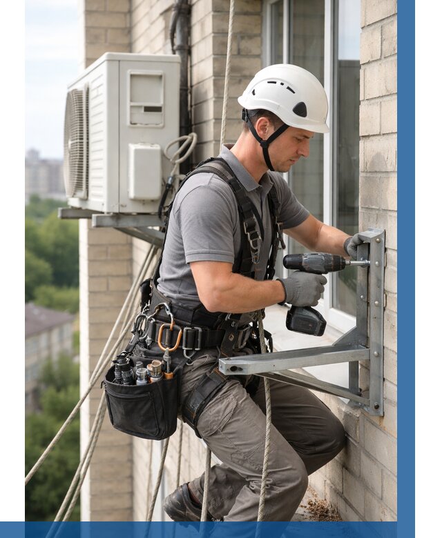 Установка кронштейнов кондиционера в Горячем Ключе от 3617 р. | ВЫСОТНИК-Грч