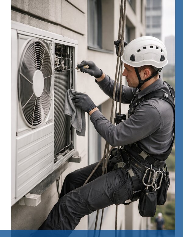 Обслуживание внешнего блока кондиционера в Горячем Ключе от 2790 р.ВЫСОТНИК-Грч