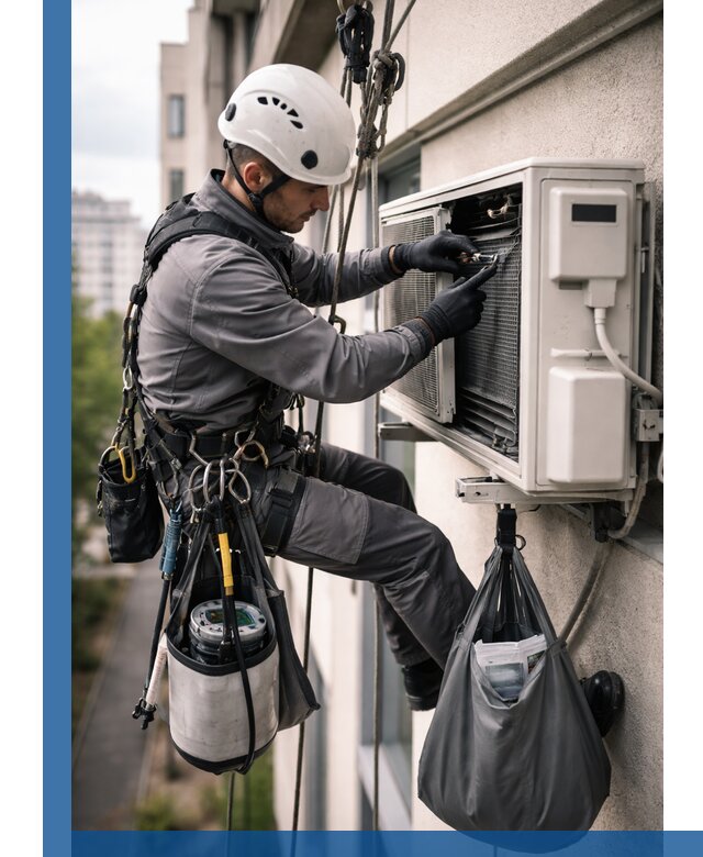 Обслуживание внешнего блока кондиционера в Горячем Ключе профессионально