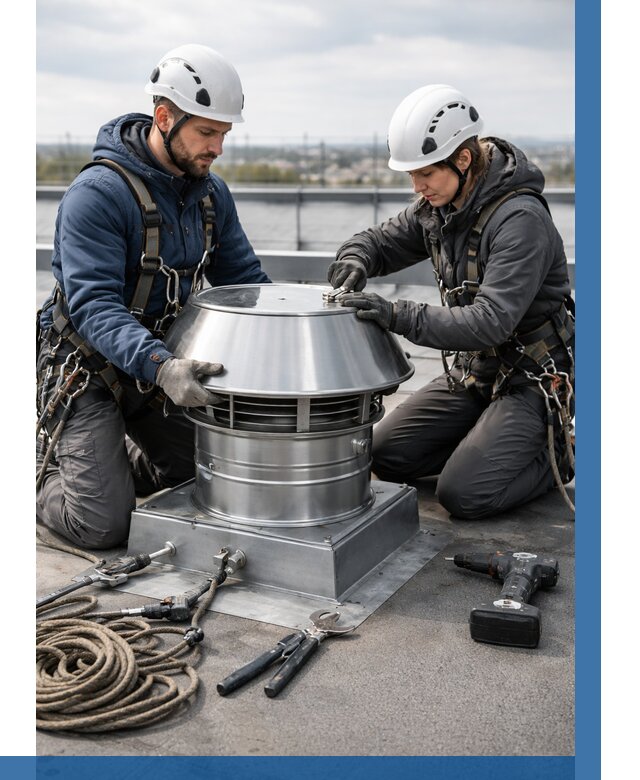 Установка дефлекторов на кровле в Горячем Ключе от 4650 р. | ВЫСОТНИК-Грч