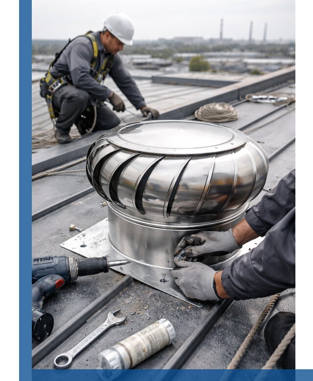 Установка дефлекторов на кровле в Горячем Ключе профессионально