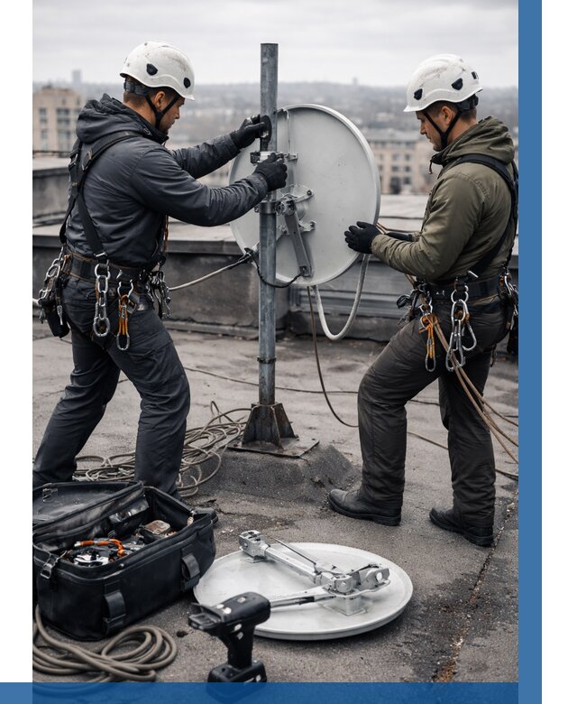 Демонтаж антенн на крыше в Горячем Ключе от 4650 р. | ВЫСОТНИК-Грч