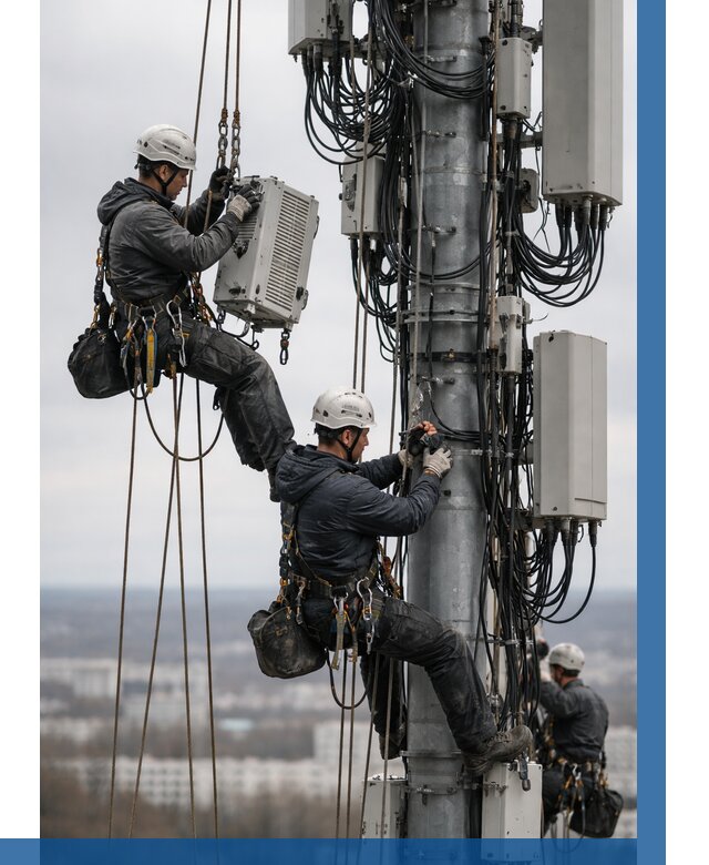 Монтаж оборудования связи на мачте в Горячем Ключе от 7750 р. | ВЫСОТНИК-Грч